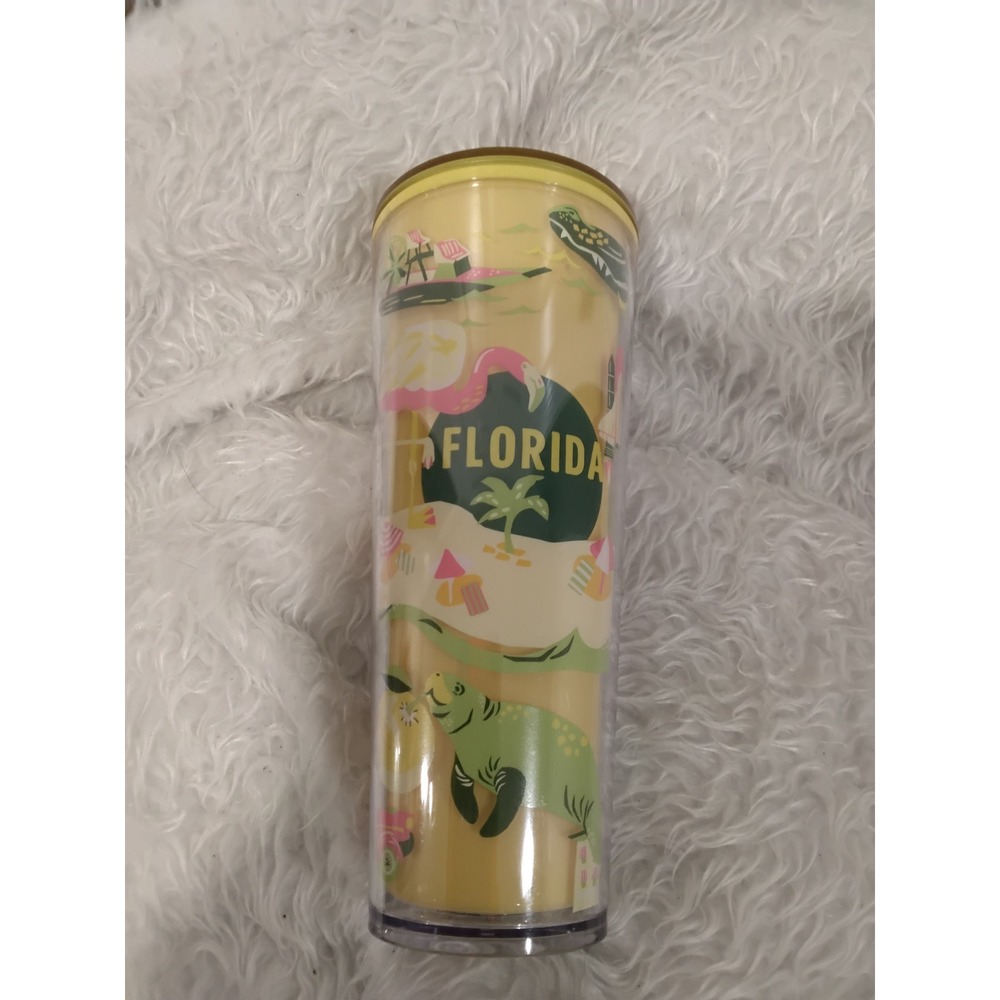 Starbucks Discovery Series Florida Travel Tumbler Reusable Cup‎ Manatee Flamingo